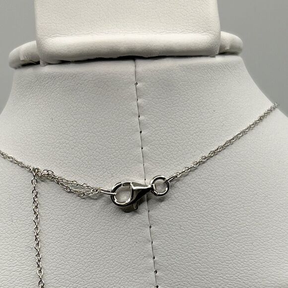 Sterling Silver Rhodium-plated with CZ Infinity Necklace - Picture 9 of 9